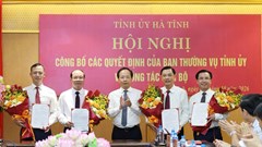 Hà Tĩnh điều động, luân chuyển 10 cán bộ chủ chốt