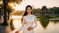 Khi công nghệ AI kể câu chuyện tà áo dài Việt Nam