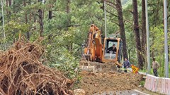 Đèo Prenn lưu thông trở lại theo giờ sau sự cố sạt lở