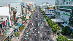 TP.HCM phân làn đảo chiều trên đường Cộng Hòa