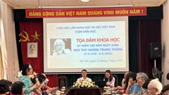 Kỷ niệm 100 năm ngày sinh nhà thơ Hoàng Trung Thông 