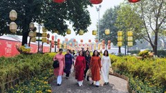 Lần đầu tiên có đường hoa Tết tại di sản Hoàng thành Thăng Long