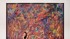 Sau thời gian ở ẩn, CAT - Đào Anh Thơ ra mắt loạt tranh sơn mài khổ lớn