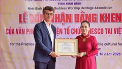 UNESCO tặng Bằng khen cho 41 nghệ nhân gìn giữ di sản tín ngưỡng thờ Mẫu Tam phủ