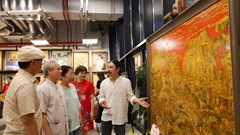 Khai mạc Không gian nghệ thuật tranh sơn mài của họa sĩ Trương Trung