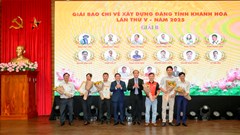 Lễ trao Giải Báo chí về xây dựng Đảng tỉnh Khánh Hòa lần thứ V - 2025