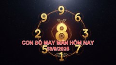 Con số may mắn hôm nay thứ 5 ngày 18.9.2025 của 12 con giáp
