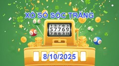 XSST 8/10 | Trực tiếp kết quả xổ số Sóc Trăng hôm nay thứ 4