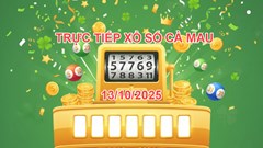 XSCM 13.10 | Trực tiếp kết quả xổ số Cà Mau hôm nay thứ 2