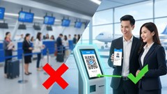 VNeID giúp hành khách làm thủ tục nhanh chóng