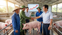 Giá heo hơi hôm nay 4.12: Miền Bắc chạm 60.000 đồng/kg