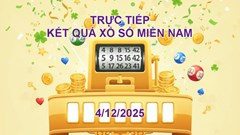 XSMN 4.12 | Trực tiếp kết quả xổ số miền Nam hôm nay thứ 5