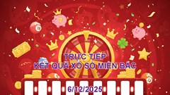 XSMB 6.12 | Trực tiếp kết quả xổ số miền Bắc hôm nay 
