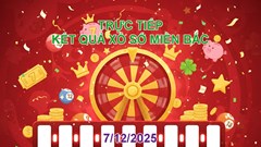 XSMB 7.12 | Trực tiếp kết quả xổ số miền Bắc hôm nay Chủ nhật