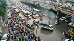 Giao thông sáng 28.1: Vành đai 3 ùn tắc kéo dài