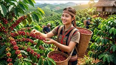 Giá cà phê hôm nay 22.8.2026 tăng nhẹ, cao nhất 98.000 đồng/kg