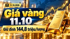 Giá vàng hôm nay 11.10: Vàng thế giới phục hồi mạnh, giá SJC không đổi