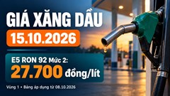 Giá xăng dầu hôm nay 15.10.2026: Chờ kỳ điều hành chiều nay