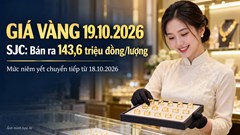 Giá vàng hôm nay 19.10.2026: Vàng miếng, vàng nhẫn bao nhiêu phiên đầu tuần?