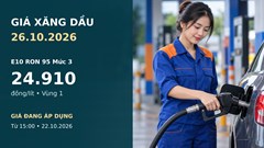 Giá xăng dầu hôm nay 26.10.2026: Chờ diễn biến dầu đầu tuần