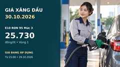 Giá xăng dầu hôm nay 30.10.2026: Bảng mới từ chiều 29.10 đang áp dụng