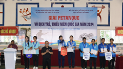 Trao 56 huy chương tại giải Petanque vô địch trẻ, thiếu niên quốc gia năm 2024