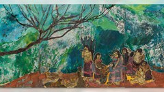 Nghe kể chuyện làng Tây Nguyên qua tranh sơn mài