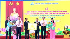 Huyện đầu tiên của tỉnh An Giang đạt chuẩn nông thôn mới nâng cao