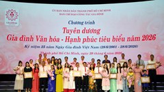TP.HCM tuyên dương 104 gia đình Văn hóa - Hạnh phúc tiêu biểu năm 2026