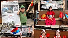 Các quán cà phê Hà Nội “nhuộm đỏ” mừng kỷ niệm Ngày Giải phóng