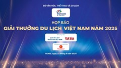 Chiều nay, họp báo giới thiệu Giải thưởng Du lịch Việt Nam năm 2025