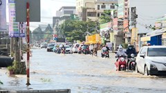 Triều cường vượt báo động III, gây ngập nhiều tuyến đường ở Cần Thơ