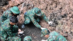 Thêm 12 bộ hài cốt liệt sĩ được phát hiện, quy tập tại Công viên Lê Thị Riêng
