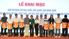 Khai mạc Giải vô địch cờ vua và cờ vây xuất sắc năm 2026 ở Cần Thơ