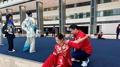 Cận cảnh công tác chăm sóc y tế cho các võ sĩ Wushu