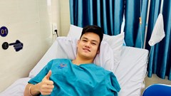 Hậu vệ Hồ Tấn Tài phẫu thuật thành công, báo tin vui với người hâm mộ