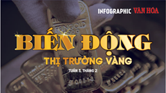 (Infographic) Biến động thị trường vàng tuần 3, tháng 2: Vàng miếng và vàng nhẫn tăng mạnh