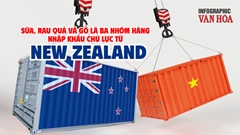 (Infographic) Sữa, rau quả và gỗ là ba nhóm hàng nhập khẩu chủ lực từ New Zealand