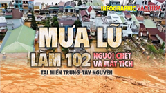 (Infographic) Mưa lũ miền Trung – Tây Nguyên: 102 người chết và mất tích, thiệt hại nặng nề