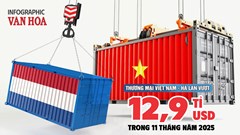 (Infographic) Xuất khẩu sang Hà Lan đạt 12,1 tỉ USD, Việt Nam xuất siêu kỷ lục
