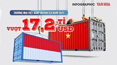(Infographic) Kim ngạch thương mại Việt Nam – Indonesia vượt mốc 17,2 tỉ USD, nhập siêu tiếp tục tăng