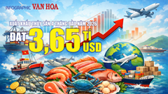 Xuất khẩu thủy sản Việt Nam 4 tháng đầu năm 2026 đạt 3,65 tỉ USD, tăng 13,7%