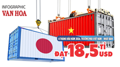 Thương mại Việt - Nhật cán mốc 18,5 tỉ USD, Việt Nam xuất siêu hơn nửa tỉ USD
