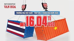Thương mại Việt Nam - Thái Lan đạt 16,04 tỉ USD, nhập siêu gần 3 tỉ USD