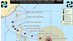 Bão Fung wong có thể đạt cực đại, dự báo 10.11 vào Biển Đông