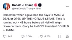 Ông Trump cảnh báo 48 giờ cuối, Iran kêu gọi chấm dứt xung đột “toàn diện và lâu dài”
