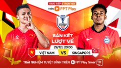 Link xem trực tiếp bóng đá Việt Nam vs Singapore, bán kết lượt về ASEAN Cup 2024