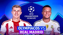 Nhận định trận đấu Olympiacos vs Real Madrid, 3h00 ngày 27.11: 4 trận không thắng tại Karaiskakis – Real có đổi vận?