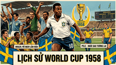 Lịch sử World Cup 1958: Brazil lần đầu đăng quang, Pele lên ngôi “vua“