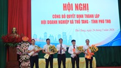 Phú Thọ: Thành lập Hội Doanh nghiệp Thổ Tang, bước đệm vững chắc cho kinh tế tư nhân